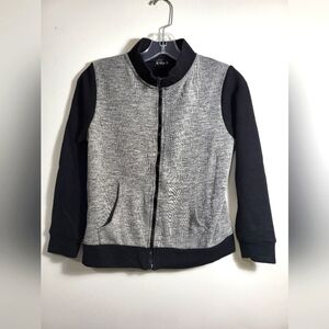 kidpik gray and black sweater jacket boys 10  #2603